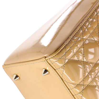 Christian Dior Lady Dior Bag Cannage Quilt Patent Medium