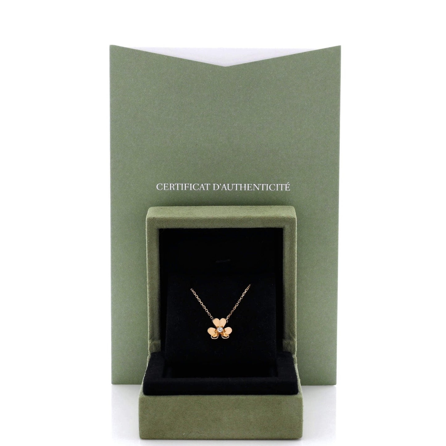 Van Cleef & Arpels Frivole Pendant Necklace 18K Yellow Gold And Diamond Mini
