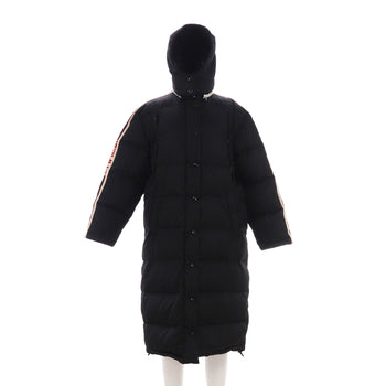 Gucci Women'S Detachable Hood Sleeve Logo Long Jacket Quilted Polyamide