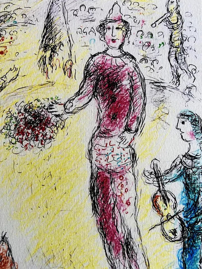 Marc Chagall Coa Lithograph Hand Numbered Signature Catalogued
