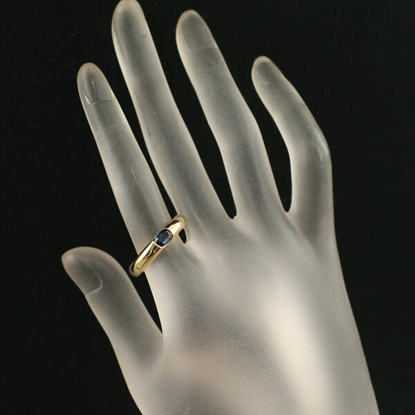 Cartier Ring Sapphire Ellipse Eu52 18K 750 Yellow Gold