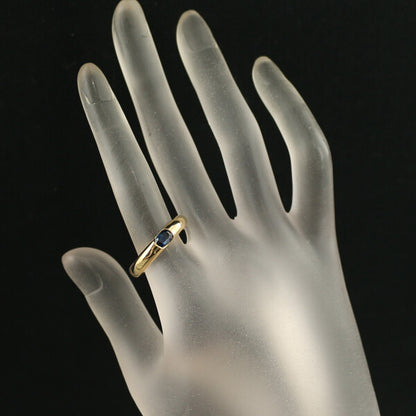 Cartier Ring Sapphire Ellipse Eu52 18K 750 Yellow Gold