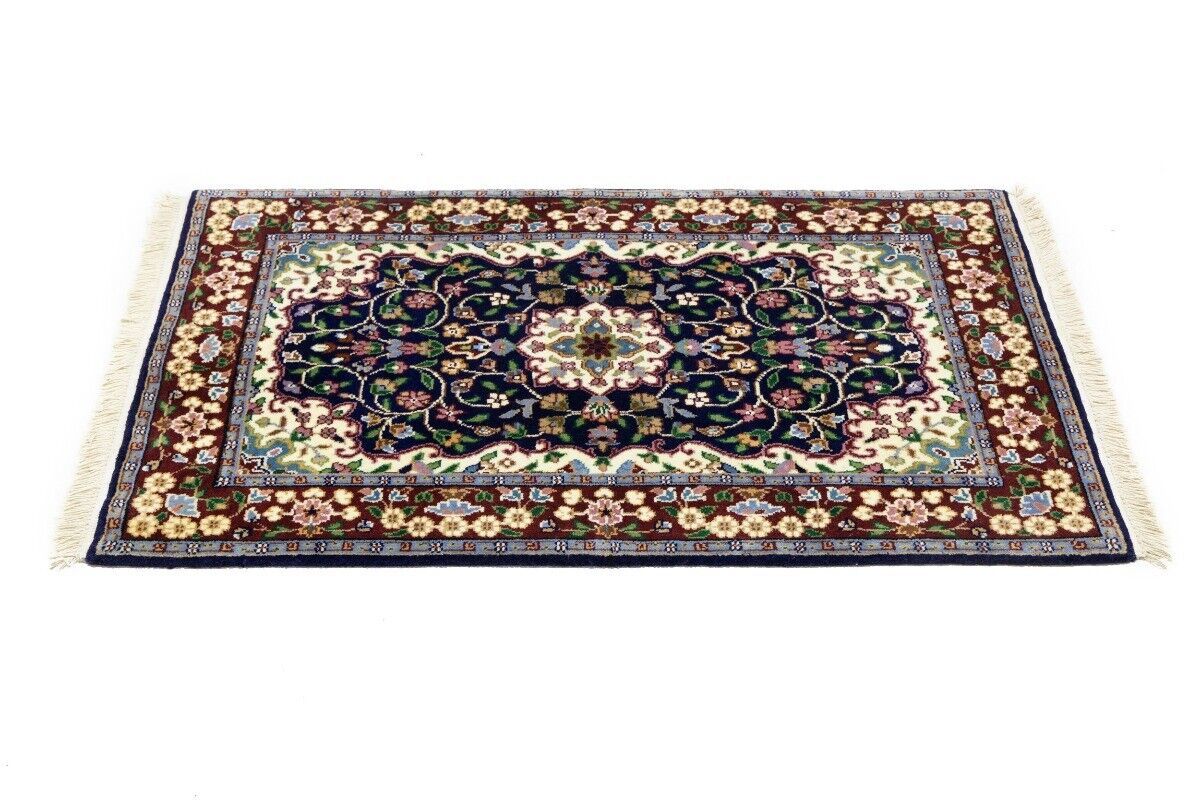 Handmade Kirman Rug Classic Floral Medallion