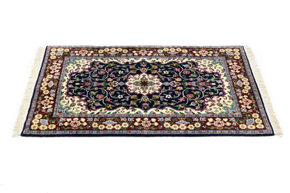 Handmade Kirman Rug Classic Floral Medallion