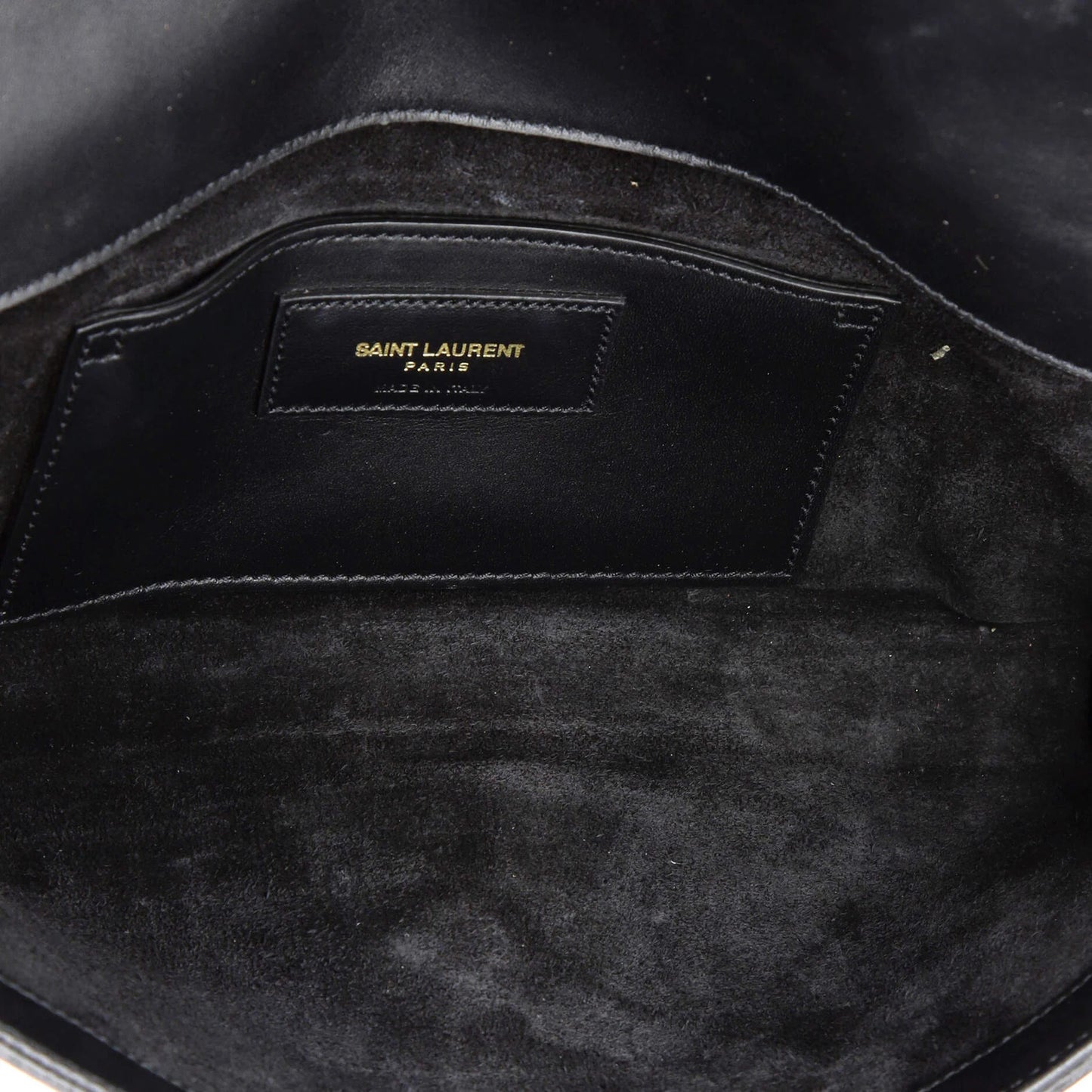 Saint Laurent Classic Monogram Tassel Clutch Leather Long