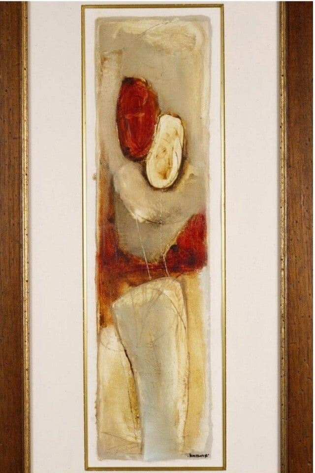 Emilija Pasagic (Canadian) Original Oil Painting Signed Framed Abstract Art