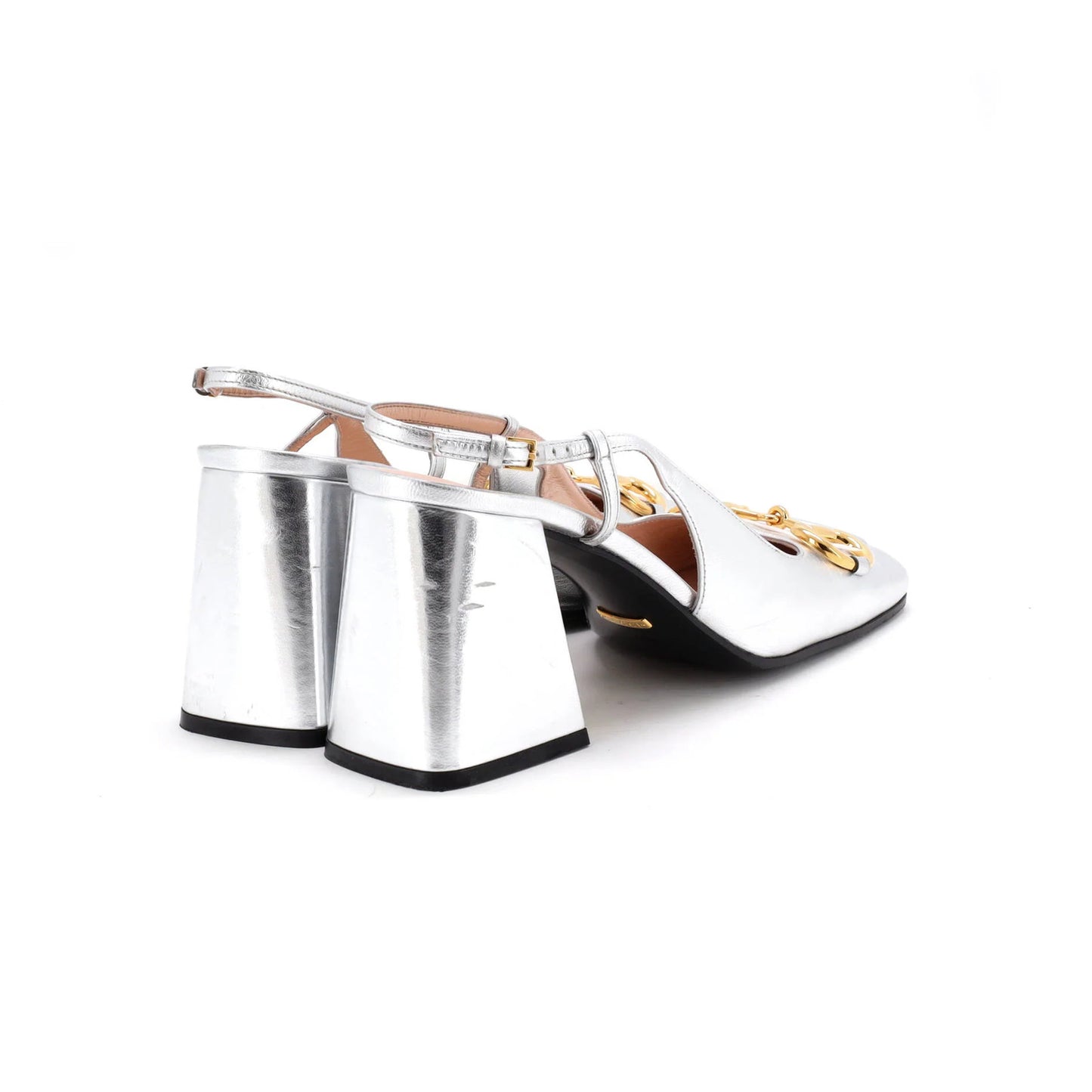 Gucci Women'S Horsebit Slingback Pumps Leather