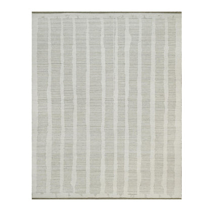 12'X15' Ivory Hand Woven Xl Rug Flat Weave With Pile Undyed Natural Wool