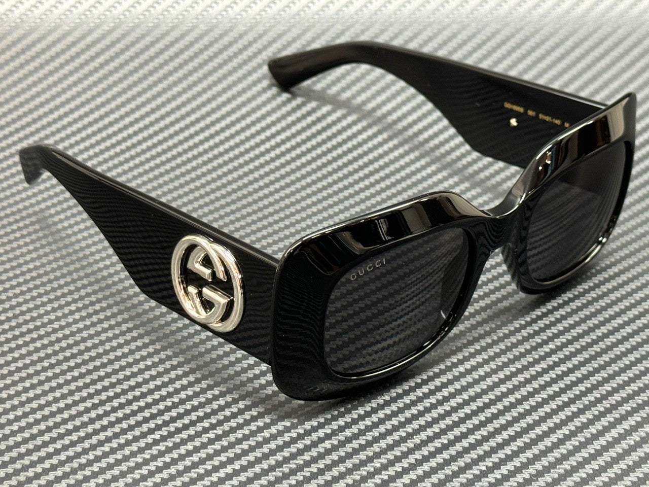 GUCCI GG1695S 001 Black Grey Women's 51 mm Medium Sunglasses