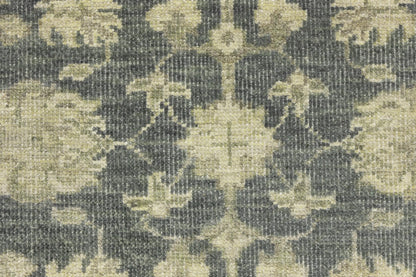 Hand-Knotted Floral Transitional Oriental Rug