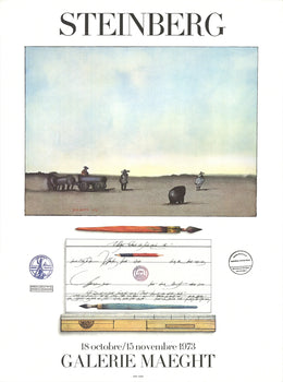 Saul Steinberg Crayon Et Paysage 