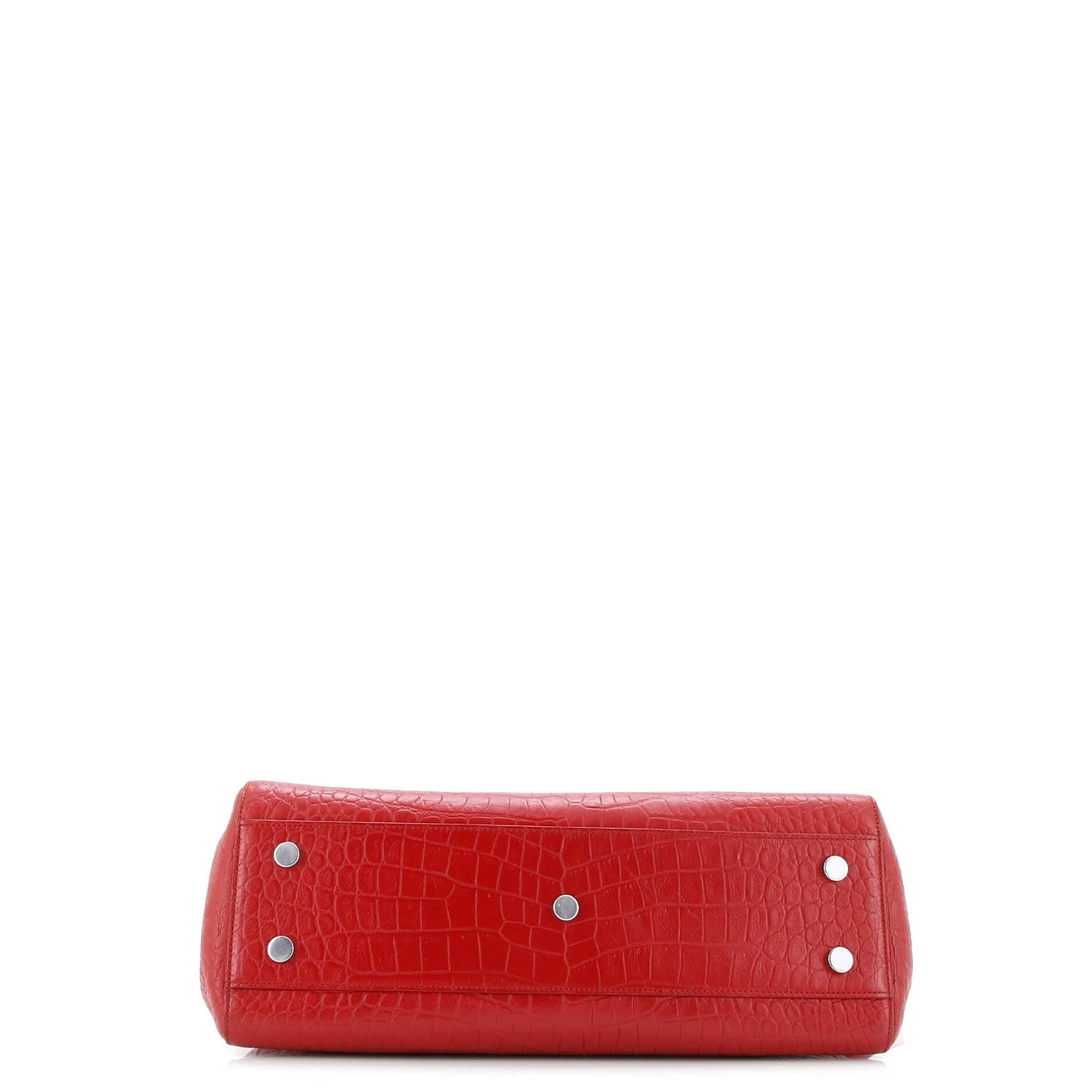 Saint Laurent Rive Gauche Cabas Crocodile Embossed Leather Medium