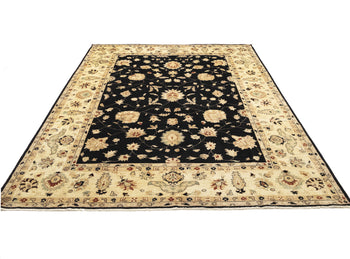 Handmade Floral Peshawar Oriental Rug Large Muted