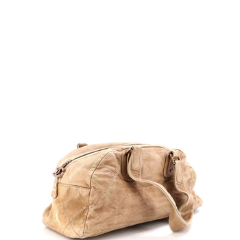 Lambskin Chanel Cloudy Bundle Bowler Bag Quilted