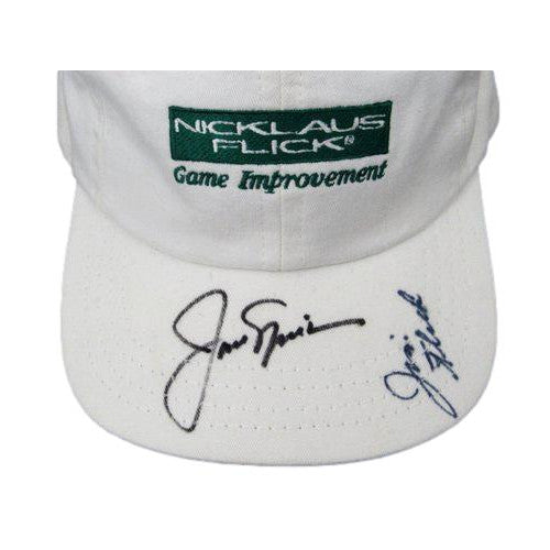 Jack Nicklaus / Jim Flick Dual-Signed White Golf Hat Jsa 190264