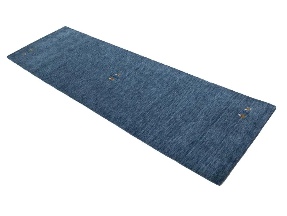 2'6x7'11 Steel Blue Contemporary Tribal 3X8 Gabbeh Runner Rug Modern Wool