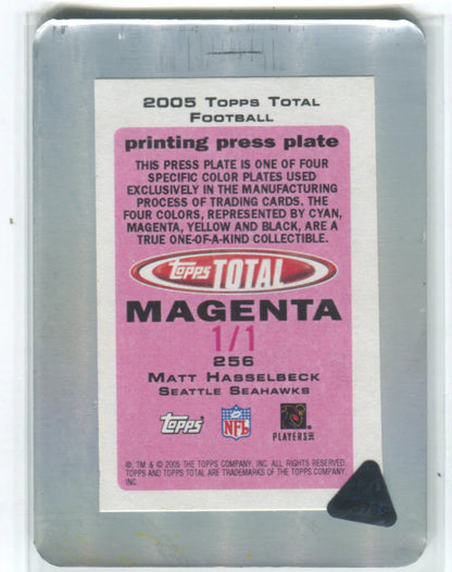 2005 Topps Total Magenta 1/1 #256 Matt Hasselbeck Card
