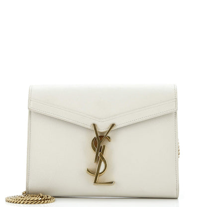Saint Laurent Cassandra Chain Wallet Leather Mini