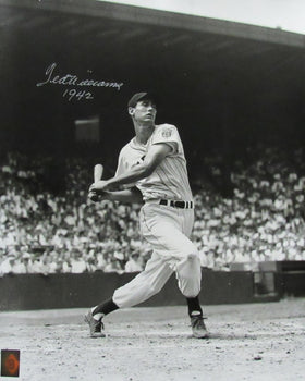 Ted Williams Hof Signed/Inscribed 16X20 B/W Photo Boston Red Sox Twf 198511