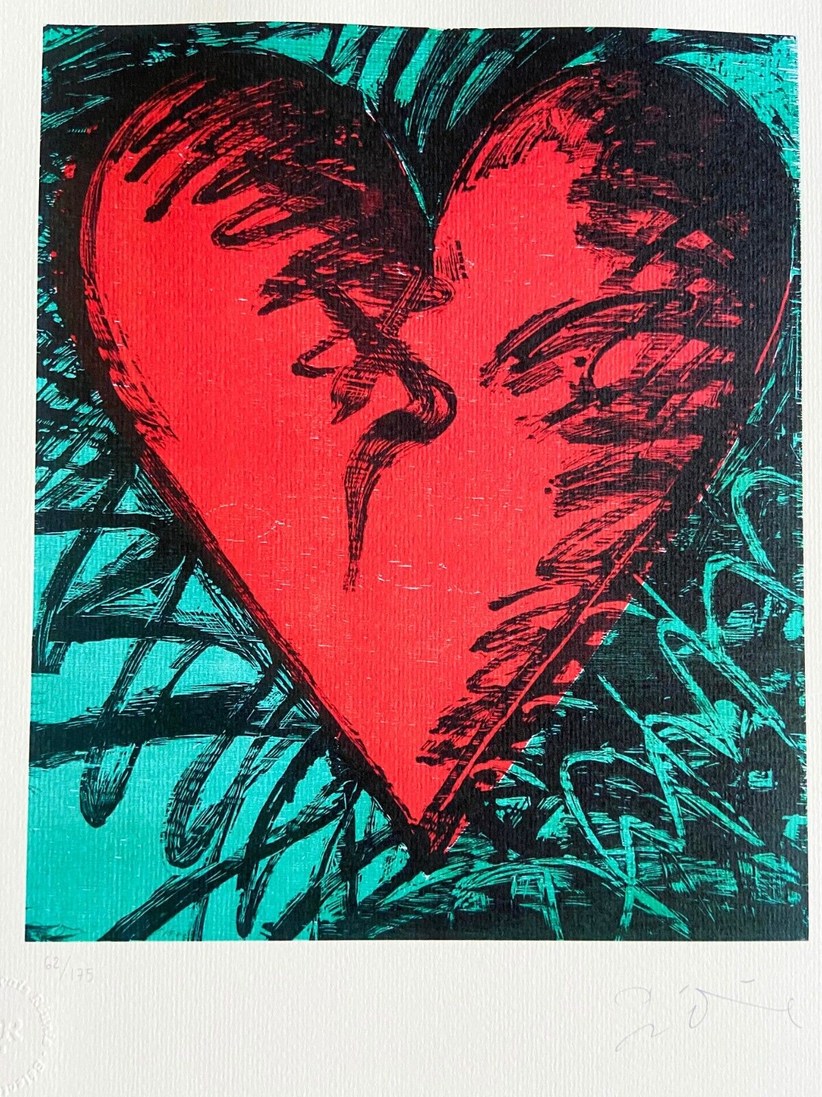 Jim Dine Lithograph Coa Signed Op Numbered