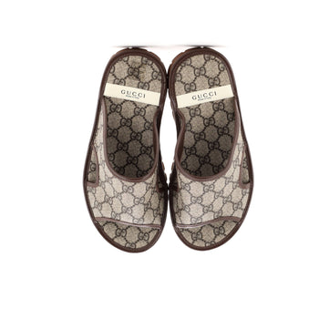 Gucci Men'S Slide Sandals Gg Coated Canvas
