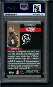 2005 Bowman Rookie Nick Saban #73 Card Signed