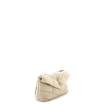 Saint Laurent Loulou Puffer Shoulder Bag Quilted Canvas Mini