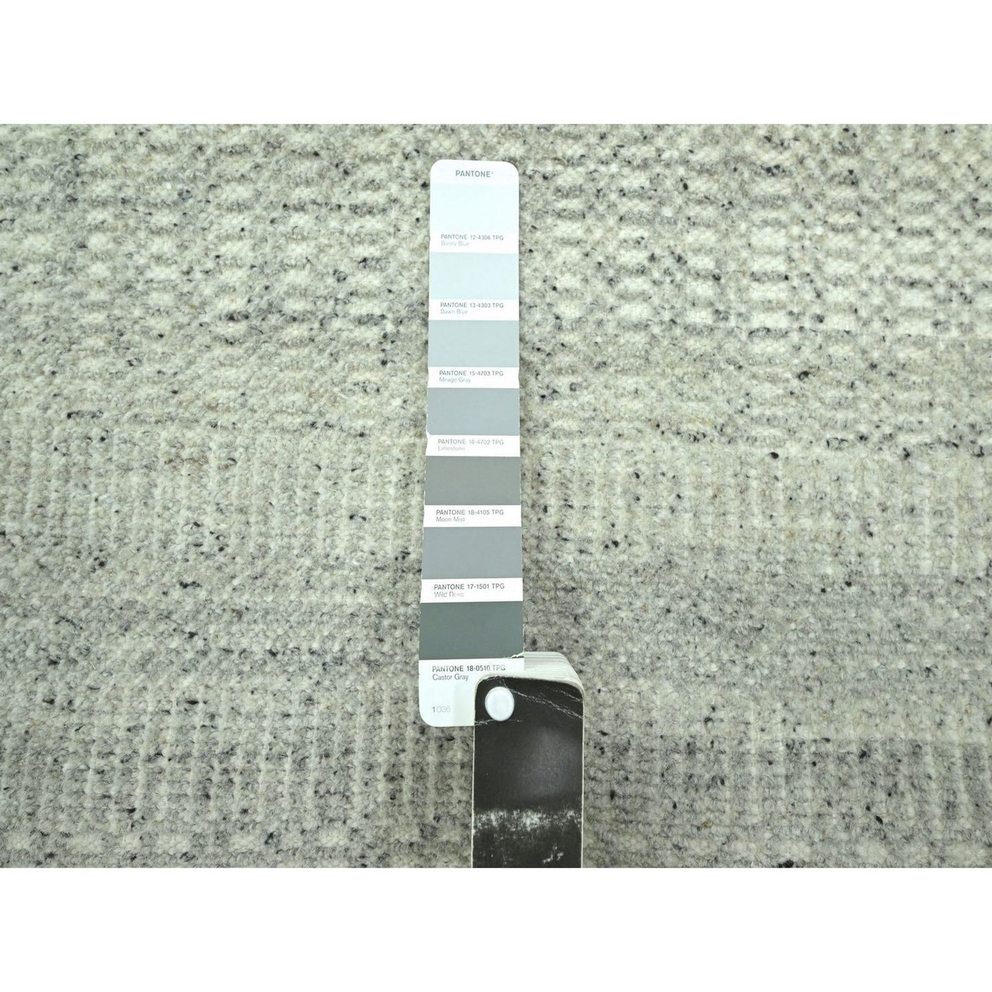 2'7"X10'3" Gray Hand Knotted Rug Wool Oxidized Grass Design Runner