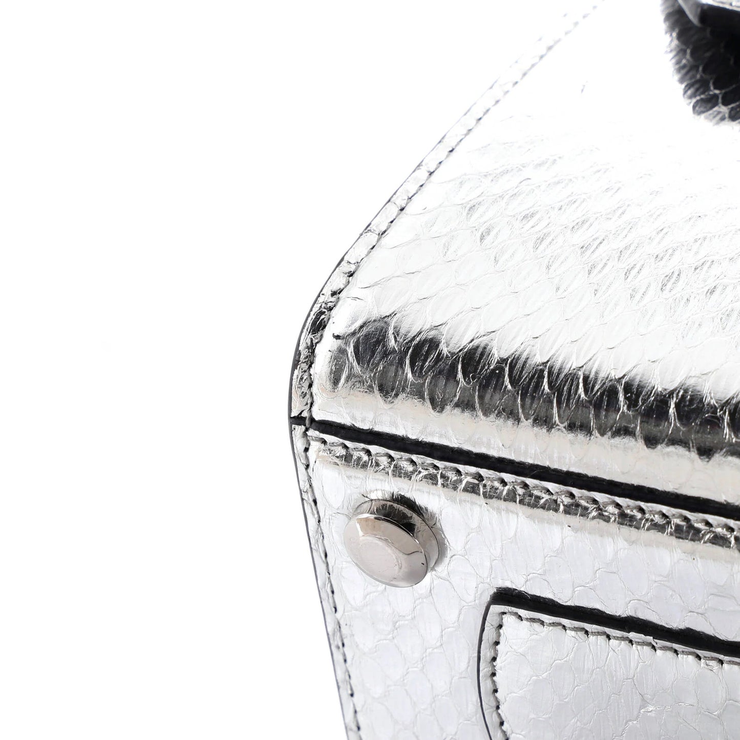 Salvatore Ferragamo Boxyz Top Handle Bag Snakeskin Medium