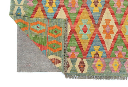 Reversible Kilim Oriental Rug Multicolored