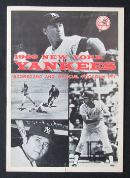 1969 Yankees vs. Oakland A's Scorecard & Program Thurman Munson Debut 183849