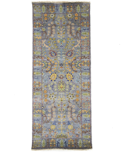Handmade Tree Of Life Floral Runner Rug Oushak