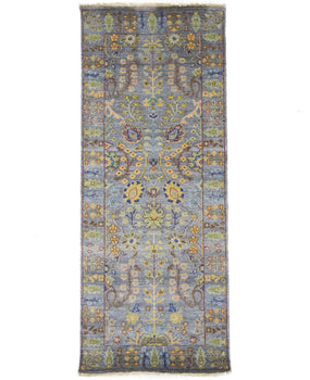 Handmade Tree Of Life Floral Runner Rug Oushak