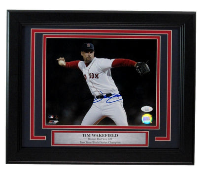 Tim Wakefield Signed/Autographed 8X10 Photo Boston Red Sox Framed Jsa 198132