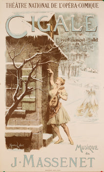 Cigale  Maurice Leloir (1904) Original French Opera Poster Ballet Paris