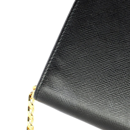 Prada Convertible Flap Clutch Saffiano Leather Small