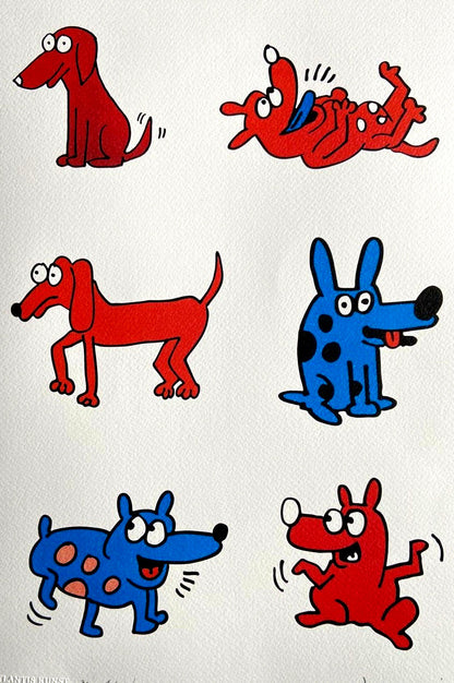 Keith Haring Lithograph Coa Signed Stamped Numbered