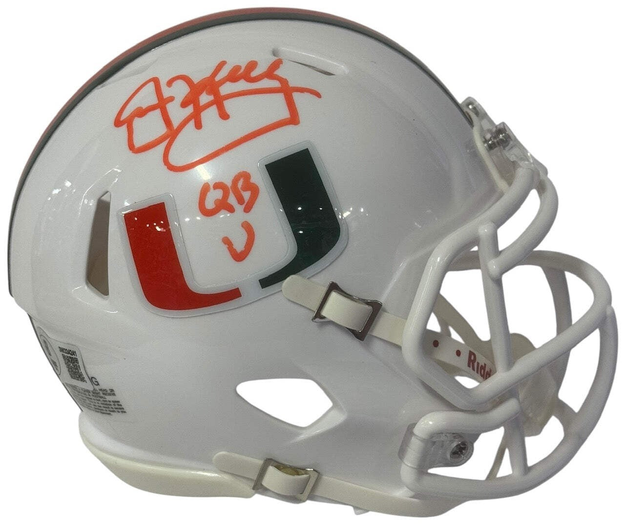Jim Kelly Autographed Hurricanes Mini Helmet (Beckett Witness)