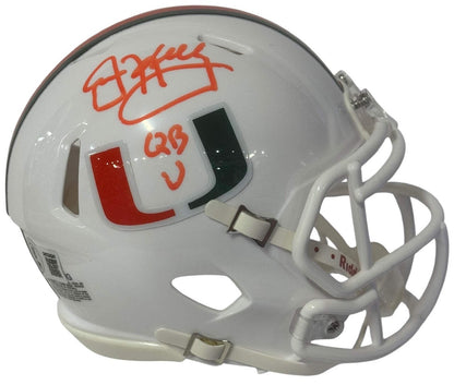 Jim Kelly Autographed Hurricanes Mini Helmet (Beckett Witness)
