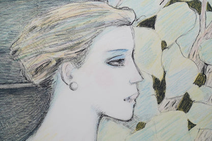 Jean-Pierre Cassigneul Lithograph Woman Signed Limited Edition Framed French Art