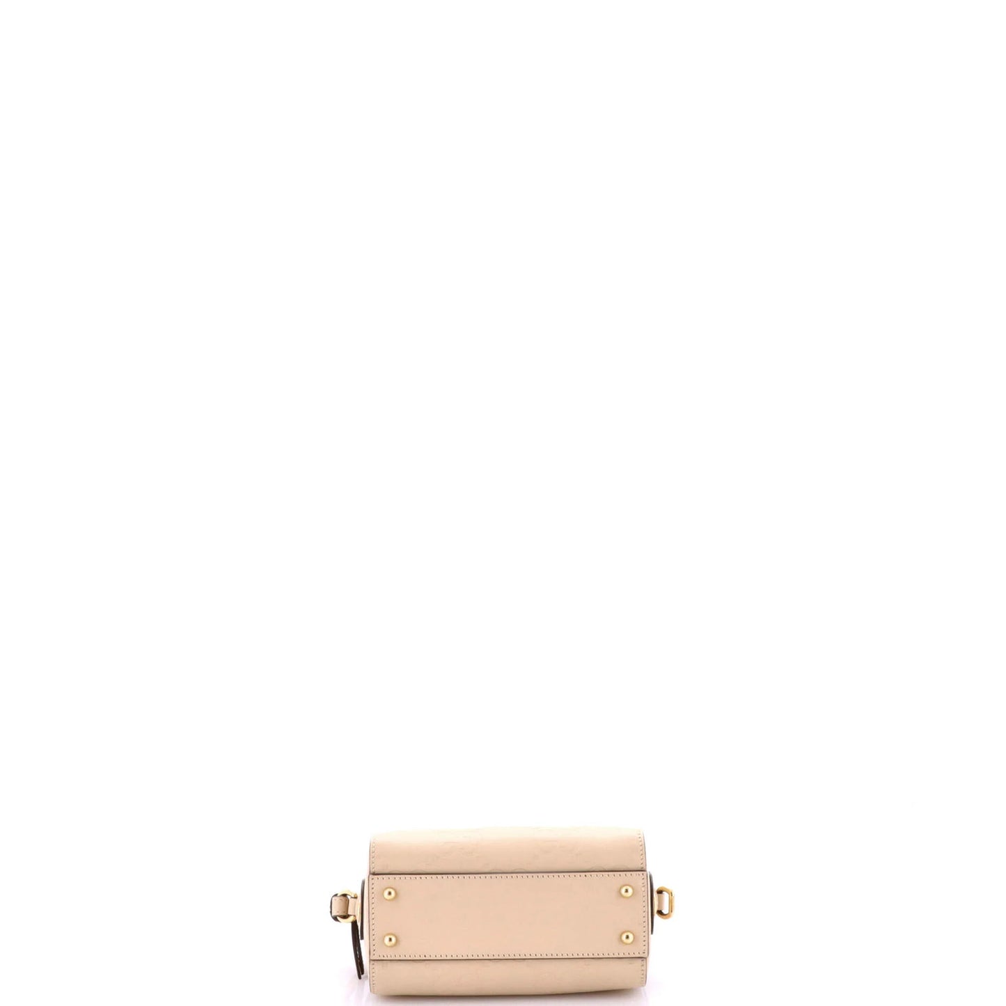 Gucci Convertible Top Handle Bag Jumbo Gg Embossed Leather Mini