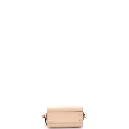 Gucci Convertible Top Handle Bag Jumbo Gg Embossed Leather Mini