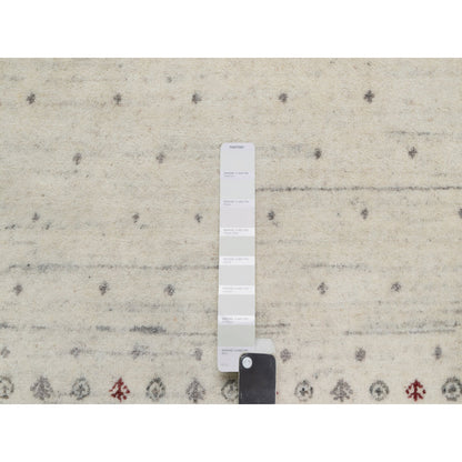 7'9"X9'8" Ivory Soft & Pure Wool Lori Buft Modern Design Hand Knotted Rug