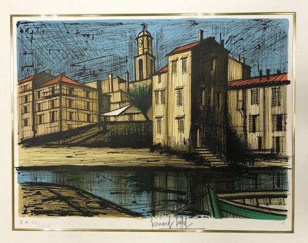 XXV Bernard Buffet PONCHE SAINT TROPEZ 1979 Lithograph Signed Framed EA: XX/