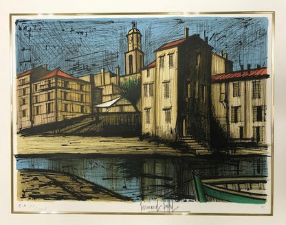 XXV Bernard Buffet PONCHE SAINT TROPEZ 1979 Lithograph Signed Framed EA: XX/