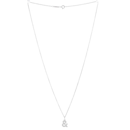 Tiffany & Co. Ampersand Pendant Necklace 18K White Gold With Diamonds