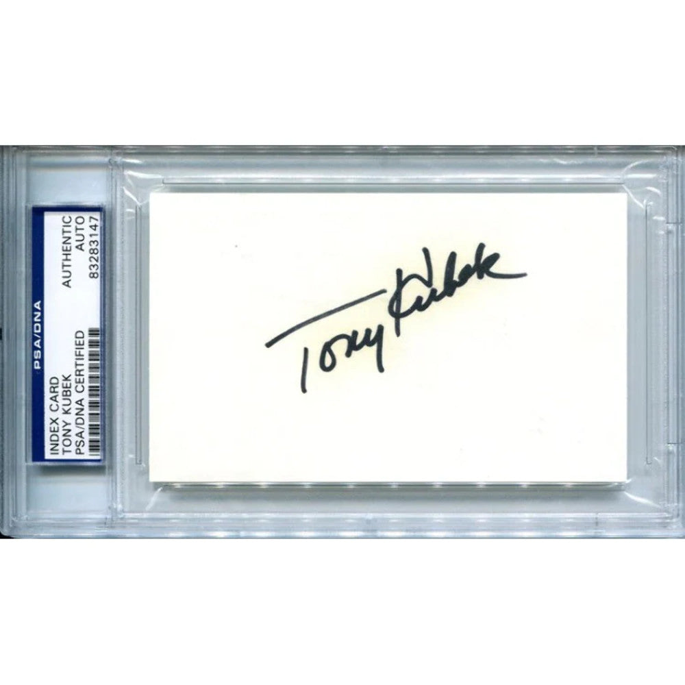 Tony Kubek Autographed 3X5 Card