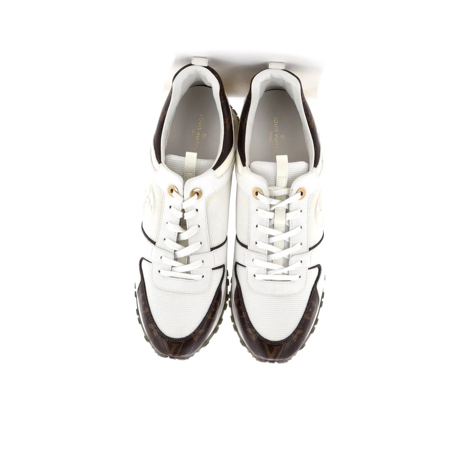 Louis Vuitton Women'S Run Away Sneakers Mesh With Monogram Canvas And Leather