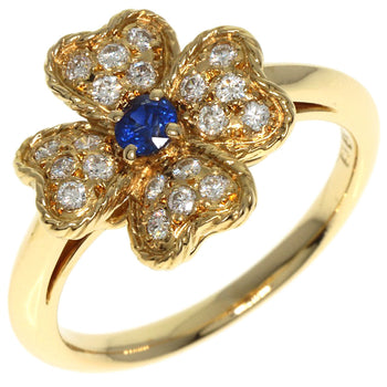 NINA RICCI   Ring Sapphire Diamond K18 Yellow Gold