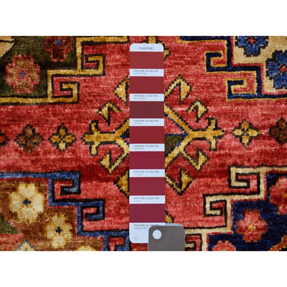 8'8"X11'7"Red Turkeman Ersari With Geometric Design Wool Hand Knotted Rug